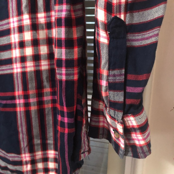 Liz lange/maternity  Plaid blouse 1/3 button front Sz XS - Picture 4 of 7